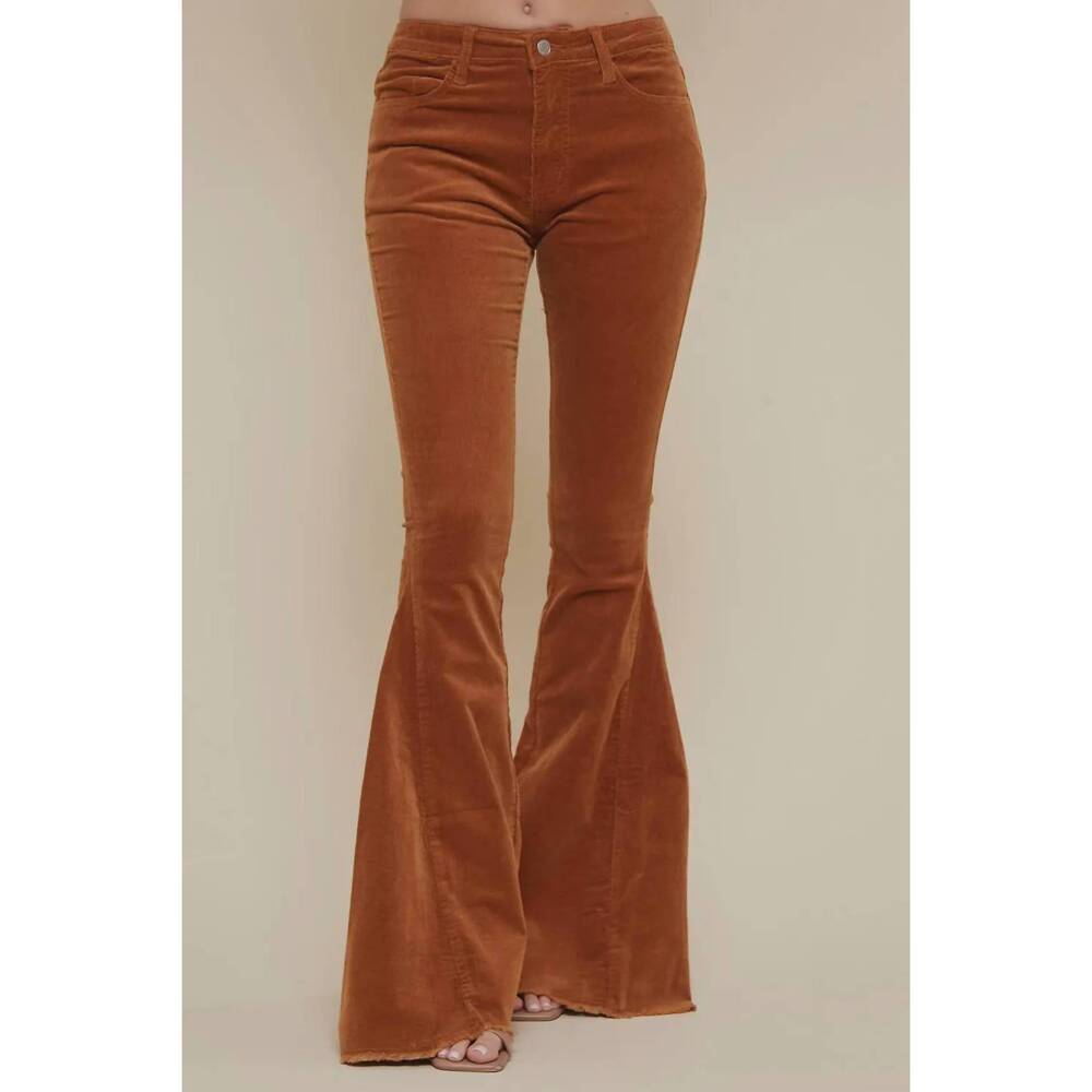 NEW SAINTS & HEARTS corduroy bell pants - plus in camel
